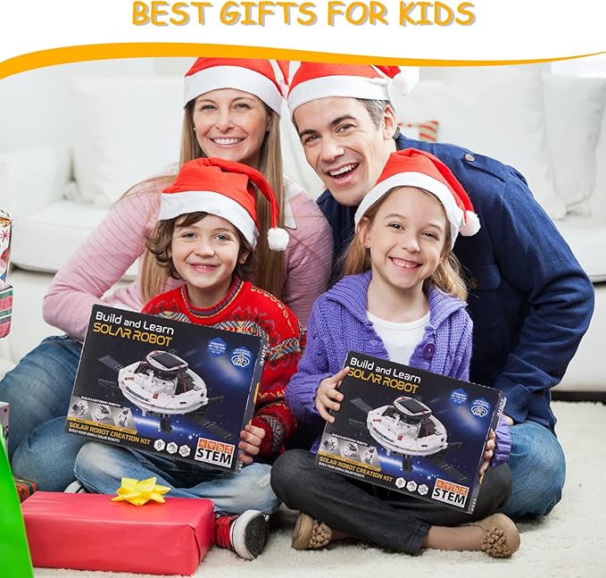 AESGOGO STEM Projects for Kids Ages 8-12, Solar Robot Toys 6-in-1 Science Kits DIY Educational Building Space Toy, Christmas Birthday Gifts for 7 8 9 10 11 12 13 Year Old Boys Girls Teens.