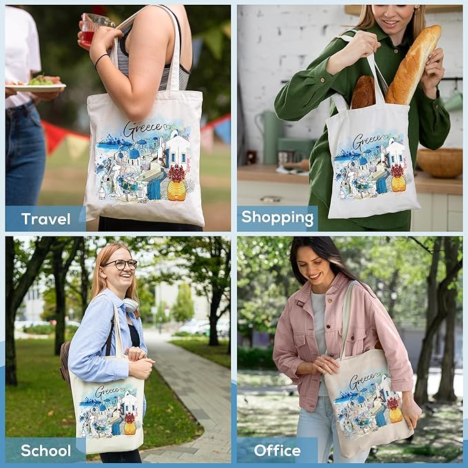 Europe Travel Souvenirs Gifts Tote Bags Reusable Grocery Bags London Paris Switzerland Gifts for Women