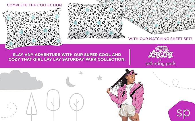Saturday Park That Girl Lay Lay Princess Full/Queen Duvet Cover & Sham Set - 3 Piece 100% Organic Cotton Duvet Set - GOTS & Oeko-TEX Certified (Nickelodeon Official)