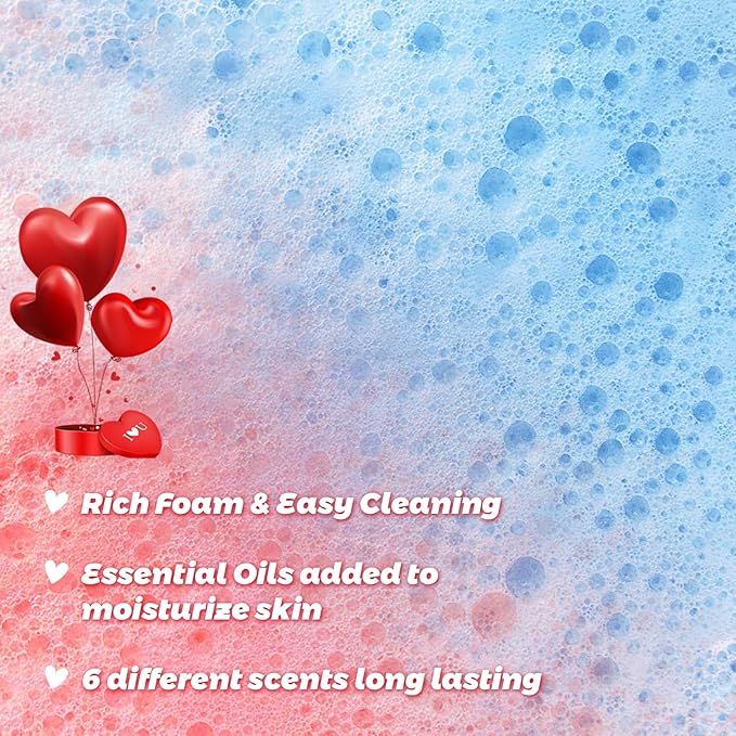 Valentines Bath Bombs for Women, 6PCS Valentines Gnomes Heart Bath Bombs Gift Set Essential Oil Bubble Bath,Body Relaxation Box for Her Wife Mom Friend, Stocking Stuffers