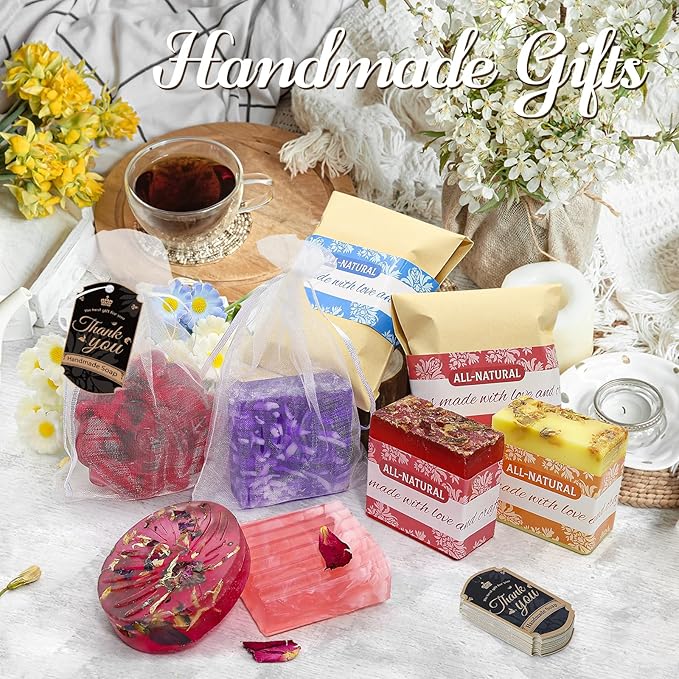 MuseLuxe Soap Making Kit for Adults,Soap Making Supplies Melt and Pour,DlY Set for Beginners - Base,Silicone Molds, Loaf,Molds,Cutter Box,Fragrances,Gift Card, DIY Gift Craft