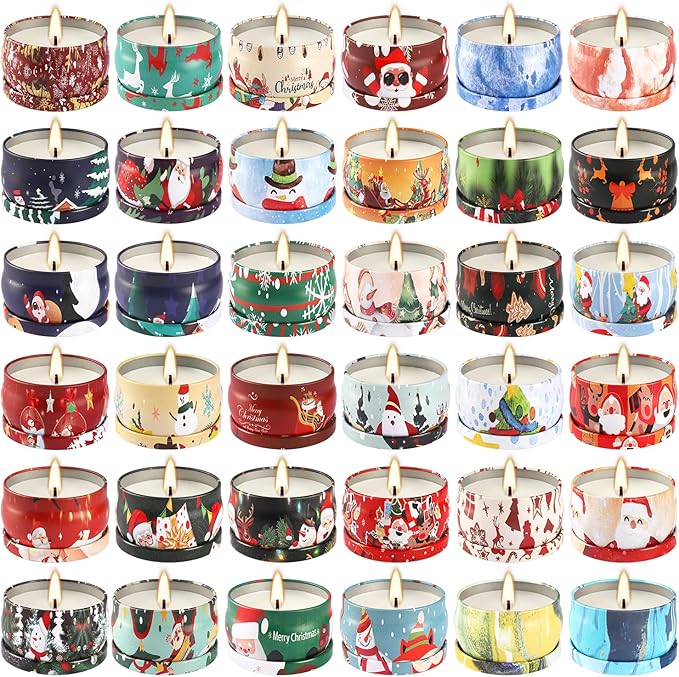 36 Pack Christmas Scented Candles,Candvent Calendar 2025,Gift Set 2.5oz Strong Fragrance jar Candles,for Home Scented Decoration Birthday Valentine'sDay