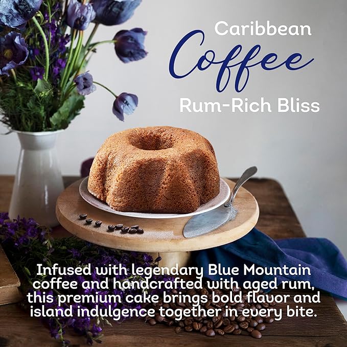 TORTUGA Caribbean Blue Mountain Rum Cake - 16 oz Rum Cake - The Perfect Premium Gourmet Gift for Gift Baskets, Parties, Holidays, and Birthdays - Great Cakes for Delivery
