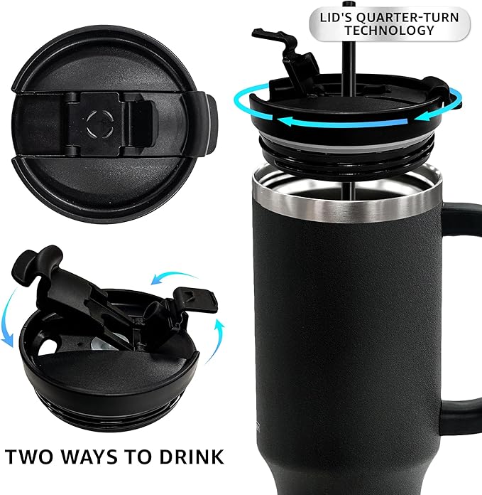 Engraved 40 oz Tumbler Funny Christmas Gifts For Men With Handle Friendly & Straw Lid - Birthday Gift for Office Friend Women Work Bestie - Funny Gag Gifts for Boss Coworker Colleague Manager