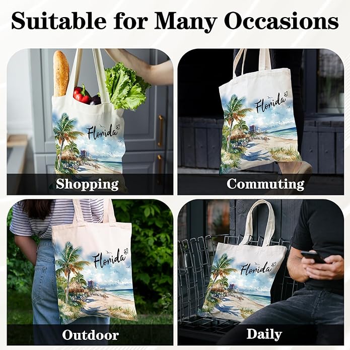 Canvas Tote Bag Gift - Funny Reusable Cloth Bags Vintage Totes Gifts for Women Shopping Grocery Lover Books Reader