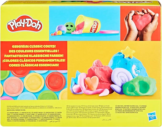 Play-Doh 9 Pack Favorite Color Set, Assorted Colors, 2 & 4 Ounce Modeling Compound Cans, Kids Arts & Crafts, Back to School Gifts & Prizes, Preschool Toys, Ages 2+ (Amazon Exclusive)