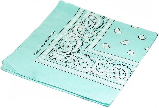 Soophen One Dozen Cowboy Bandanas 100% Cotton 22 x 22 inch