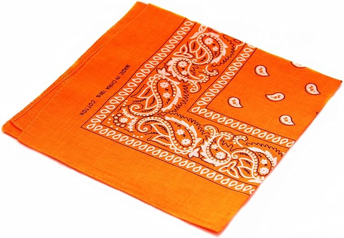 Soophen One Dozen Cowboy Bandanas 100% Cotton 22 x 22 inch