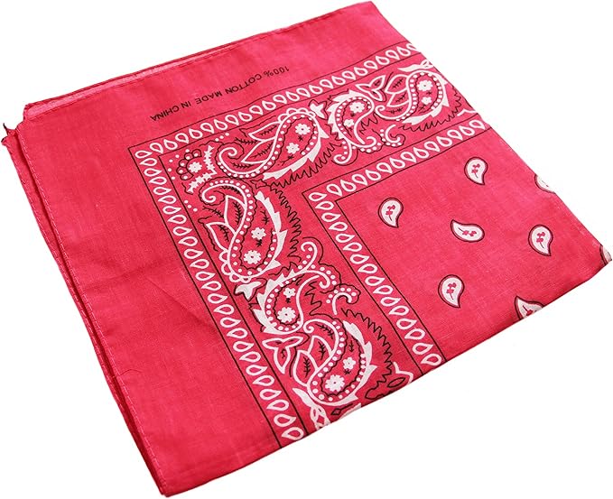 Soophen One Dozen Cowboy Bandanas 100% Cotton 22 x 22 inch