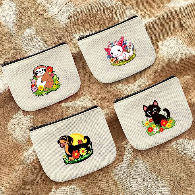 Dachshund Coin Purse Pouch Bag Holder for Teens Girls Women Kids, Animal Lovers Gifts Stuff Decor, Small Mini Purse Coin Card Key Headset Lipstick!