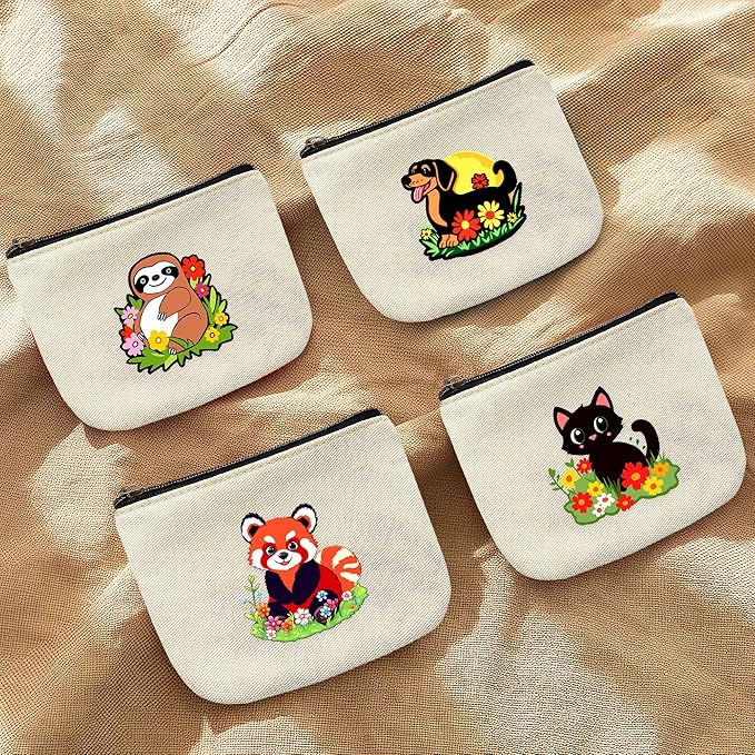 Red Panda Coin Purse Pouch Bag Holder for Teens Girls Women Kids, Red Panda Lovers Gifts Stuff Decor, Small Mini Purse Coin Card Key Headset Lipstick!