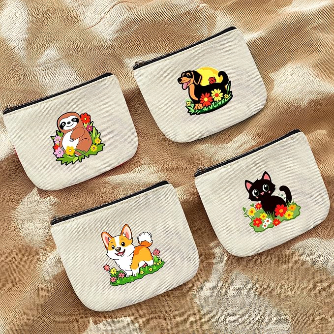 Corgi Coin Purse Pouch Bag Holder for Teens Girls Women Kids, Corgi Lovers Gifts Stuff Decor, Small Mini Purse Coin Card Key Headset Lipstick!