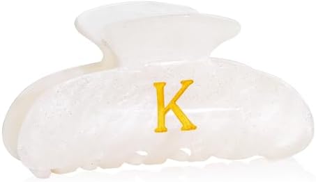 Initial Cute Hair Clips - White Letter Elegant Hair Claw Clips, Fashion Glitter Claw Clips Durable Hair Clips, Wedding Gift, Bridesmaid Gifts, Birthday Gifts, Christmas Gift, Letter K by Fohufo