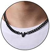 DuoDiner 18+2" Initial Necklace for Men Boys Gifts A-Z Cuban Link Chain by Duodiner