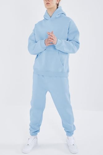 HHGKED Men's Sweatsuits 2 Piece Outfits Baggy Travel Vacation Fashion Clothes Casual Hoodie Jogging Track suits Sets - Image 4