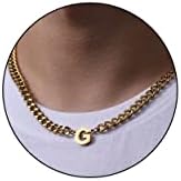 DuoDiner 18+2" Initial Necklace for Men Boys Gifts A-Z Cuban Link Chain by Duodiner