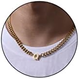 DuoDiner 18+2" Initial Necklace for Men Boys Gifts A-Z Cuban Link Chain by Duodiner