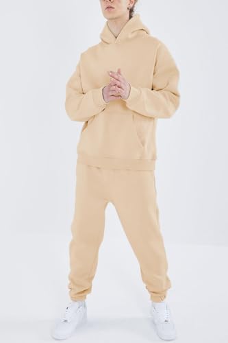 HHGKED Men's Sweatsuits 2 Piece Outfits Baggy Travel Vacation Fashion Clothes Casual Hoodie Jogging Track suits Sets - Image 4