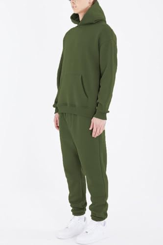 HHGKED Men's Sweatsuits 2 Piece Outfits Baggy Travel Vacation Fashion Clothes Casual Hoodie Jogging Track suits Sets - Image 2