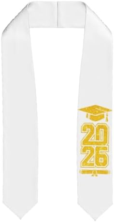 Class of 2026 Graduation Stole,Cute Elegant Honor Sash for Graduation 2026 Unisex Adult Graduates by Unknown