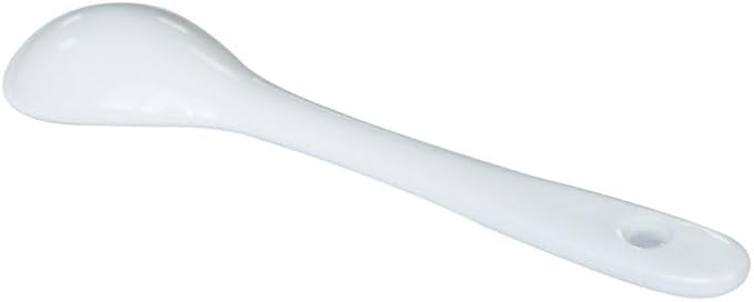 White 6 pcs Porcelain Egg Spoons Ceramic Spoons 4.7 inch Coffee Dessert Yogurt Tea Milky Tea