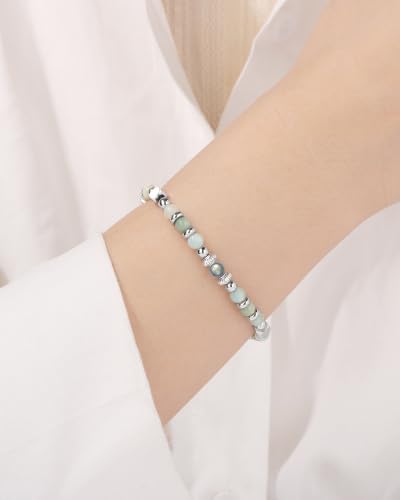 Gifts for Women Moonstone Bracelet, Amazonite Imperial Jasper Bracelets - Image 2