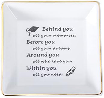 Perleddom Class of 2027 Graduation Gift Senior Night Gifts Graduation Decorations - Ceramic Ring Dish Senior Night Gifts for Women Girls College High School Nursing Graduation Gifts by Perleddom