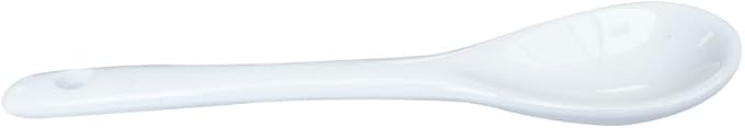 White 6 pcs Porcelain Egg Spoons Ceramic Spoons 4.7 inch Coffee Dessert Yogurt Tea Milky Tea