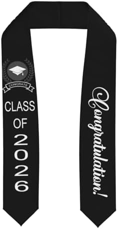 Class of 2026 Graduation Stole,Cute Elegant Honor Sash for Graduation 2026 Unisex Adult Graduates by Unknown
