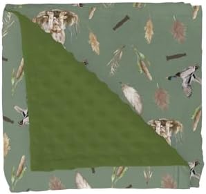 Duck Hunting Hunter Baby Blankets for Girl Boy Flying Mallard Ducks Dog Reef Feathers Soft Mink Dotted Backing Double Layer Receiving Blanket Wild Bird Bed Throws for Infant Toddler Nursery 30x40 by GrowhappyGrowhealthy
