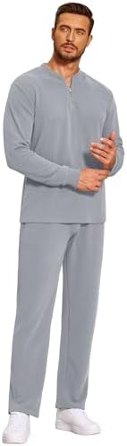 COOFANDY Men's 2 Piece Tracksuit Set Polo Athletic Sweatsuit Quarter Zip Jogging Long Sleeve Casual Sports Outfits - Image 6