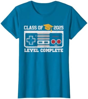 Class of 2025 Level Complete Video Gamer Senior Graduation T-Shirt by Unknown