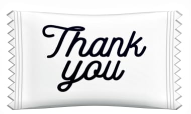 A Great Surprise Thank You Mints - Approx. 300 Pieces - 3 Pounds - Hospitality Bulk Mints Individually Wrapped - Wedding Candy - After Dinner Favors