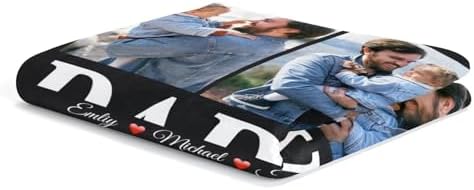 inkArts Fathers Day Personalized Gifts for Dad from Daughter Son Gifts for Dad Custom Blankets with Photo, Personalized Photo Blankets Customized Blanket with Picture - Image 6