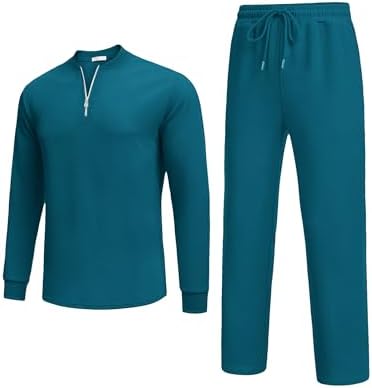 COOFANDY Men's 2 Piece Tracksuit Set Polo Athletic Sweatsuit Quarter Zip Jogging Long Sleeve Casual Sports Outfits - Image 4