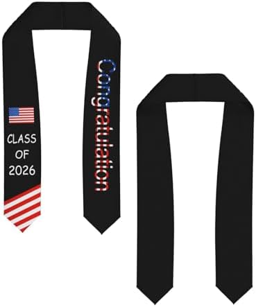 Class of 2026 Graduation Stole,Cute Elegant Honor Sash for Graduation 2026 Unisex Adult Graduates - Image 3