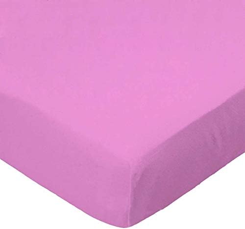 SheetWorld Fitted 100% Cotton Flannel Moses Basket Sheet 13 x 27, Flannel FS3A - Hot Pink, Made in USA by SHEETWORLD.COM
