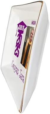 Personalized Jewelry dish graduation gifts for her 2025, A Sweet Ending to a New Beginning, Gifts for Best Friend 02 - Image 4