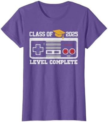 Class of 2025 Level Complete Video Gamer Senior Graduation T-Shirt by Unknown