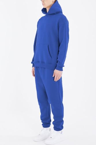 HHGKED Men's Sweatsuits 2 Piece Outfits Baggy Travel Vacation Fashion Clothes Casual Hoodie Jogging Track suits Sets - Image 2