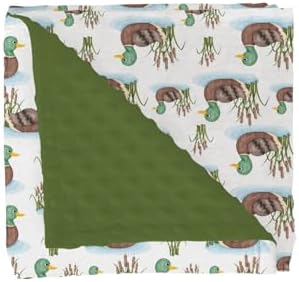Cute Mallard Ducks Baby Blankets for Girl Boy Wild Duck Lake Soft Mink Dotted Backing Double Layer Swaddle Receiving Blanket Hunting Ducks Birds Bed Throws for Newborn Infant Toddler Nursery 30x40 by GrowhappyGrowhealthy