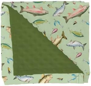 Fishing Baby Blankets for Girl Boy Freshwater Fishes Lures Soft Mink with Dotted Backing Double Layer Swaddle Receiving Blanket for Toddler Lake Outdoors Fishing Lovers Gift Nursery Bed Blanket 30x40 by GrowhappyGrowhealthy