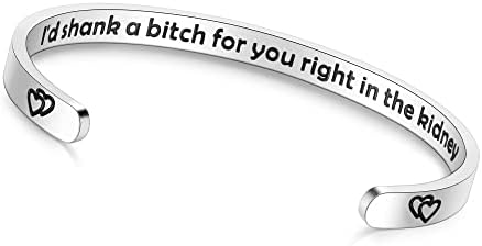 TONY & SANDY Inspirational Bracelets for Women Teen Girls Personalized Gifts for Daughter Granddaughter Mom Sister Friends Stainless Steel Engraved Cuff Birthday Easter Christmas by TONYSANDY