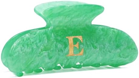 Initial Cute Hair Clips - Letter Elegant Hair Claw Clips, Fashion Glitter Claw Clips Durable Hair Clips, Wedding Gift, Bridesmaid Gifts, Birthday Gifts, Christmas Gift, Green Letter E by Fohufo