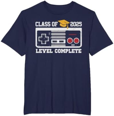 Class of 2025 Level Complete Video Gamer Senior Graduation T-Shirt by Unknown