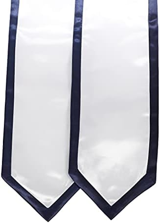 Unisex Adult Graduation Honor Stole Classic End With Trim 72" Long - Image 2