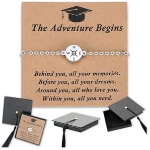 SAM & LORI Unique Grad Cap Box 2026 Graduation Gifts for Her/Him - Adjustable Unisex Bracelet for Primary/Middle School/High School/College Grads by SAMLORI