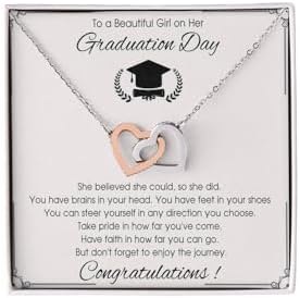 VIRAGIL 2023 Graduation Gifts for Her, Class of 2024 Love Knot Sterling Silver Pendant Necklace Senior College Graduation Jewelry Gifts for Girl Daughter by VIRAGIL