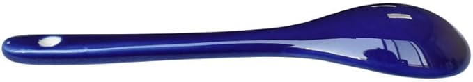 Dark Blue 6 pcs Porcelain Egg Spoons Ceramic Spoons 4.7 inch Coffee Dessert Yogurt Tea Milky Tea