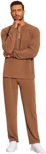 COOFANDY Men's 2 Piece Tracksuit Set Polo Athletic Sweatsuit Quarter Zip Jogging Long Sleeve Casual Sports Outfits - Image 6
